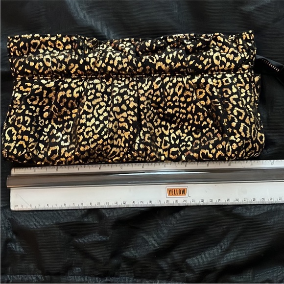Express oversized black leopard & gold metallic clutch bag. New without tags. - Picture 4 of 7